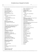 BLANK PERELANDRA ESSENCES TELEGRAPH TEST CHECKLISTS